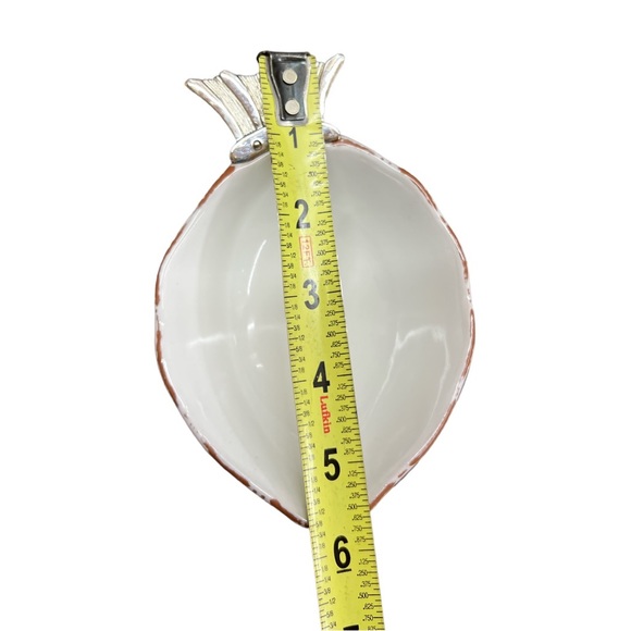 Mud Pie Sea Shell Line Terracotta FIGURAL FISH Dessert Dish Bowl w/Silver Tail - Picture 5 of 6